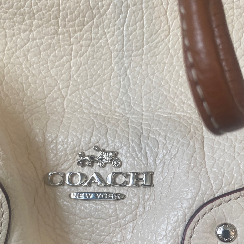 Coach Cream and Brown Crossbody Bag - Picture 2 of 5